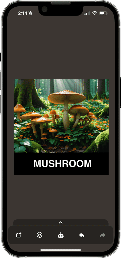 Mushroom AI Photo Editor Preview